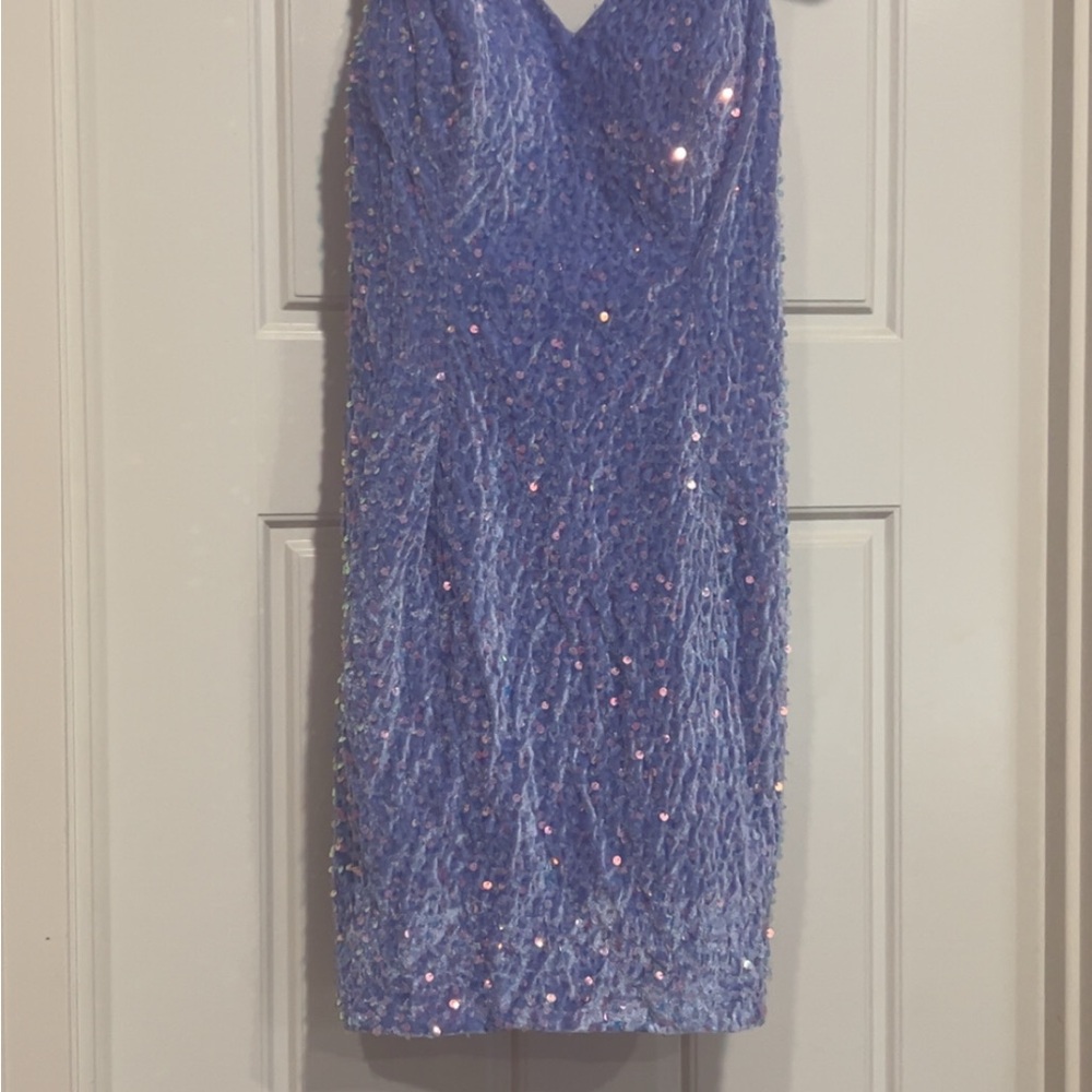 Sparkling Purple Sequin Dress